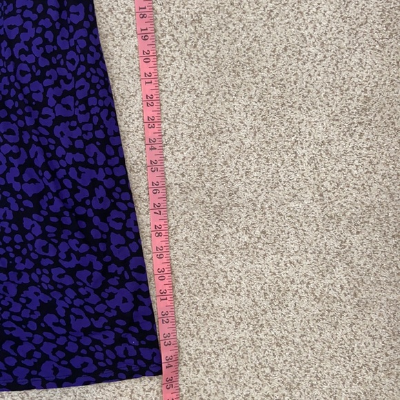 LOFT Purple & Black Animal Print Dress, XS - Picture 10 of 13